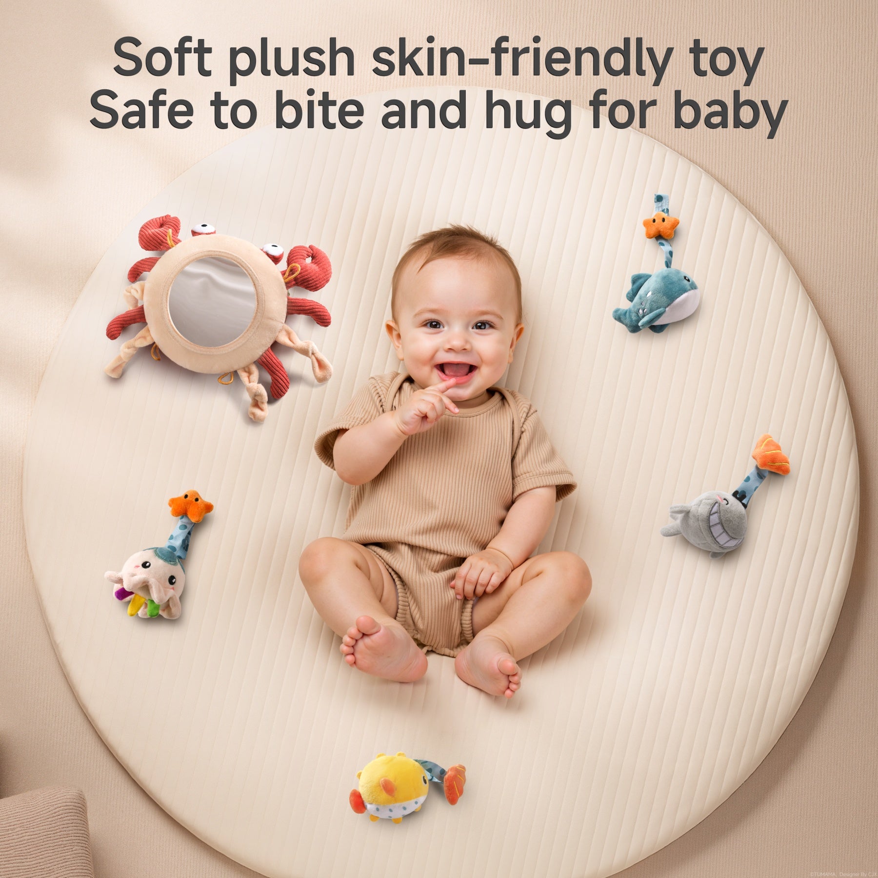 <tc>Ocean-Baby-Mobile fürs Kinderbett mit Spiegel</tc>