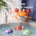 Automatic crab bubble maker set for bathtub joy with music