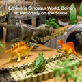 Dinosaurier-Spielzeug-Rennstrecke, 281-teiliges Dinosaurier-Zugspielzeug, flexible Eisenbahnschienen mit Dinosaurierfiguren, Elektroautos, Spielset für Kleinkinder ab 3 Jahren