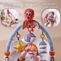 Stroller crib toy featuring octopus, fish, starfish baby arch