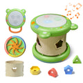 Close-up of Tumama Kids' 3-in-1 Music Toys - baby drum, shape sorter & Gear Puzzle Toy