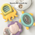 Baby-Rassel-Beißring-Spielzeug, Schüttel-Greif-Babyspielzeug, Frühentwicklungsspielzeug, Beißspielzeug-Set, 10-teilig, für Babys ab 0 Monaten