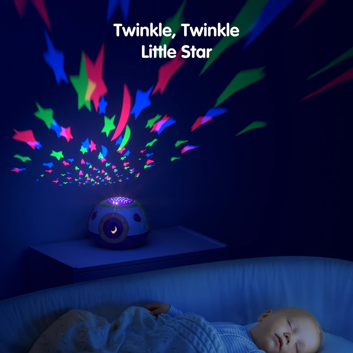 <tc>Nachtlicht Sternenhimmel Projektor mit Musik & Timer für Babys</tc>