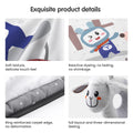 Close-up details of colorful baby play gym mat — soft cotton fabric with delicate texture, reactive dyeing with no fading or shrinkage, reinforced carpet edge to prevent deformation, and plush sheep toy with three-dimensional design.