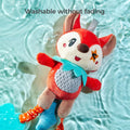 <tc>Babywagen-Hängespielzeug aus Plüsch mit Rassel und Beißring</tc>