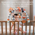 High-contrast black and white colors baby arch with spiral toy set