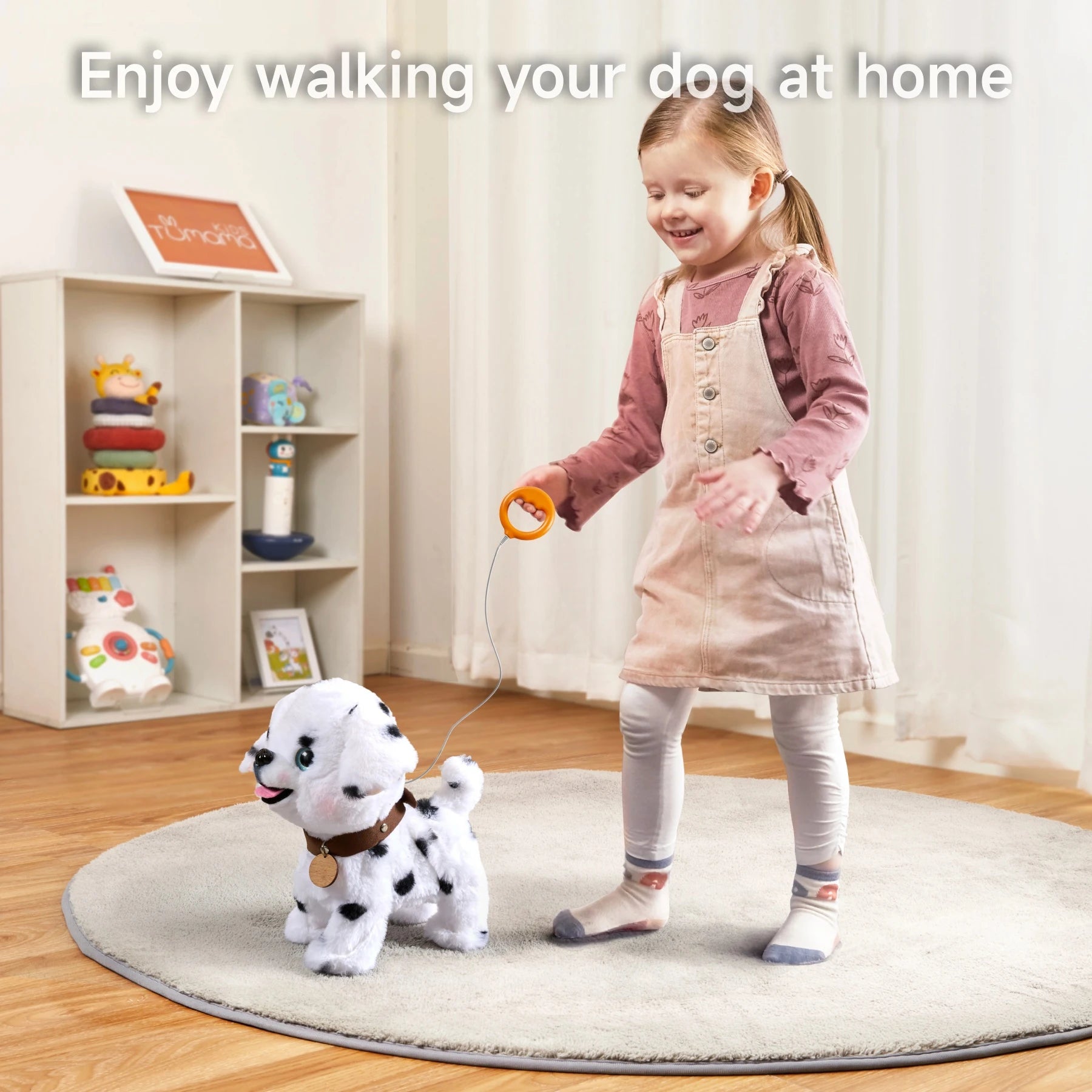<tc>Kinderspielzeug Hund – Läuft, Bellt, Wedelt mit dem Schwanz & Singt</tc>