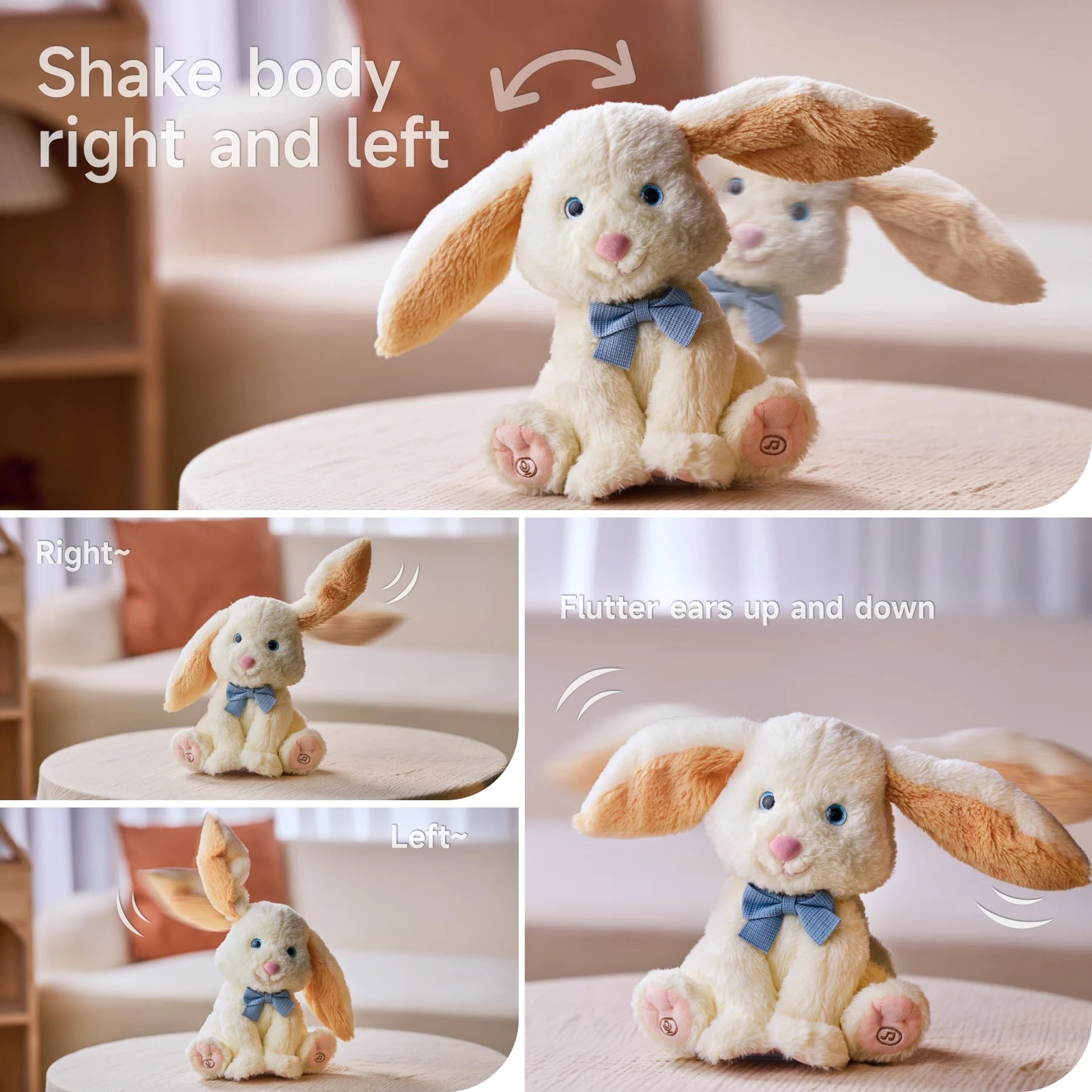 Electric Swing Ear Bunny Stuffed Animal Toy