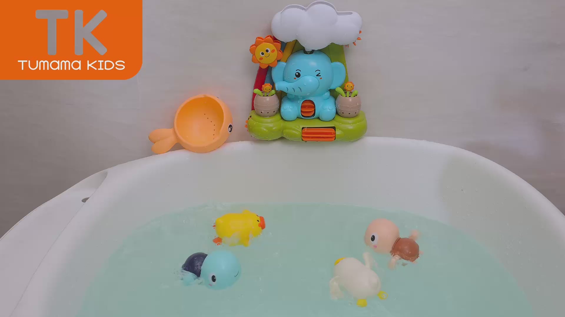 Interactive Toddler Waterfall Bath Toy​ Set that Stick to the Wall