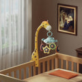 Baby cot mobile with remote control and music