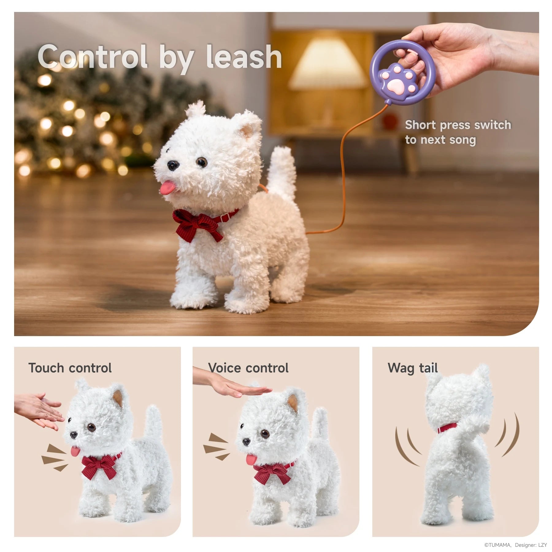 walking dog toy with leash