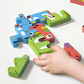 Stacking game with animal blocks for tactile engagement